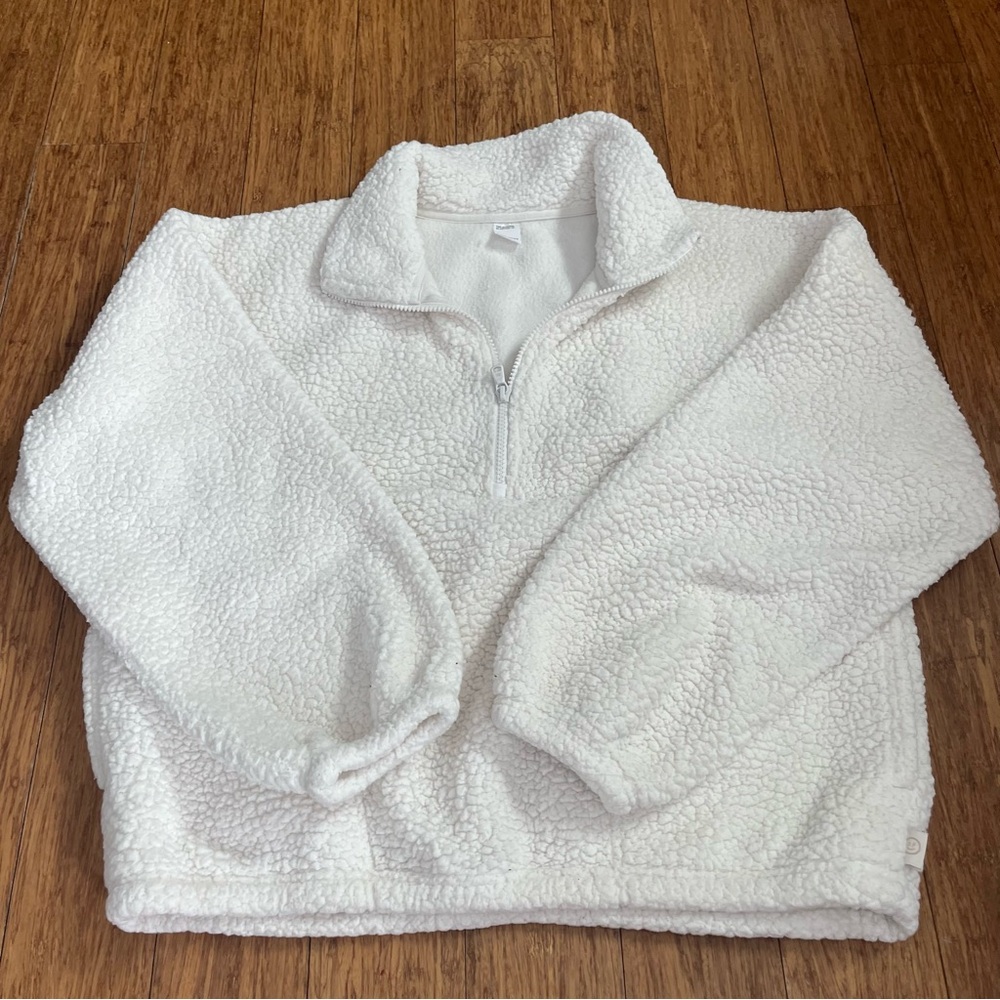 Gilly Hicks Cream Sherpa Fleece Sweatshirt